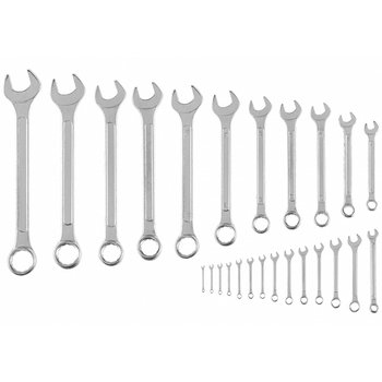 Klucze płasko-oczkowe 6-32 mm, zestaw 25 szt.