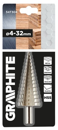 Wiertło stopniowe 4-32 mm