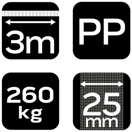 Pas mocujący z grzechotką 25 mm x 3 m, wytrzymujący 260 kg PP