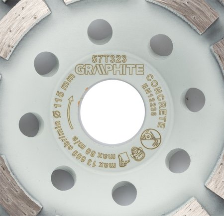 Tarcza diamentowa szlifierska, 2 segmenty, 115 x 22.2 mm, na sucho