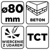 Otwornica widiowa 80 mm