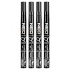 Marker budowlany, czarny, permanentny, wodoodporny, lakierowy, aluminiowy, 4 szt