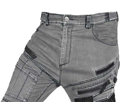 Spodnie robocze DENIM, wzmocnienia Oxford, szare, rozmiar XXXL