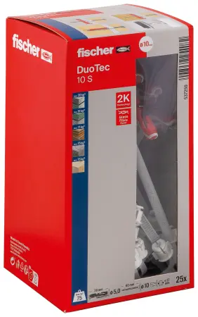 Fischer DuoTec 10 S Kołek Uchylny z Wkrętem Stożkowym (25 szt.) 537259