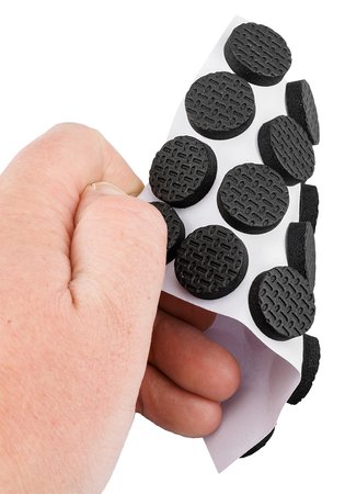 Podkładki z pianki okrągłe samoprzylepne, czarne 20mm, 20 szt.