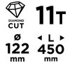 Otwornica diamentowa do wiertnicy 58G540 122×450mm×11T