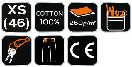 Krótkie spodenki, 100% cotton, rozmiar XS