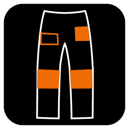 Spodnie robocze Mix&Match, 4 way stretch, z kaburami, Cordura, czarne, rozmiar L