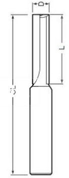 FREZ PROSTY 8MM 8*20MM 2 ROWKI
