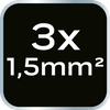Przedłużacz bębnowy 40m, 3x1.5mm2