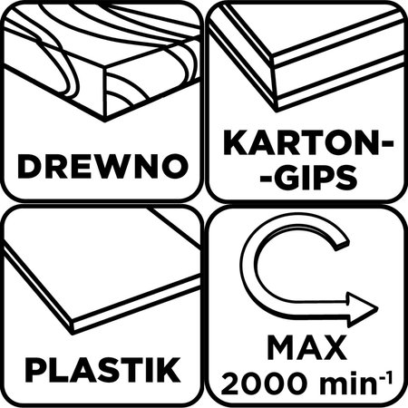 Otwornice do drewna z adapterem 51 - 102 mm, zestaw 8 szt.