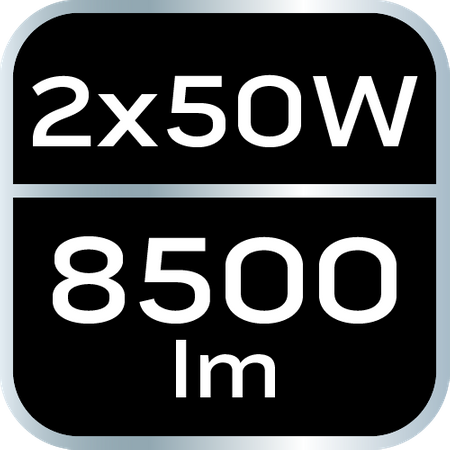 Reflektor podwójny 2x50W SMD LED 8500lm 230V na statywie 1.8m