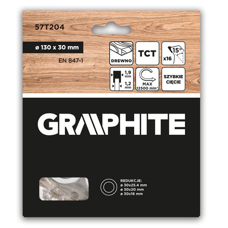 Tarcza do pilarki, widiowa, 130 x 30 mm, 16 zębów