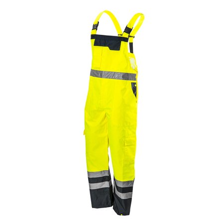 Ogrodniczki robocze, ostrzegawcze, wodoodporne, żółte, rozmiar S