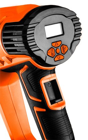 Opalarka 2000W, I: 50ºC, II: 70-600ºC,walizka, wyświetlacz