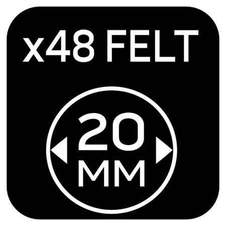 Podkładki filcowe i piankowe EVA samoprzylepne, mix, 125 szt.