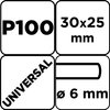 Ściernica listkowa trzpieniowa 30 x 25 x 6 mm, P100