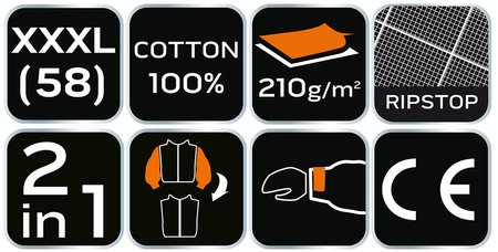 Bluza robocza PREMIUM, 100% bawełna, ripstop, rozmiar XXXL