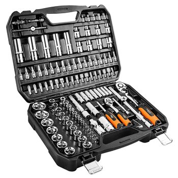 Klucze nasadowe 1/4", 1/2", zestaw 110 szt., CrV