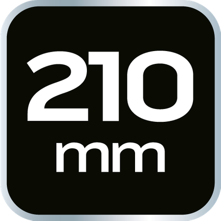 Sekator by-pass 210 mm, zakres do 20 mm, materiał: PP, uchwyt pokryty gumą TPR