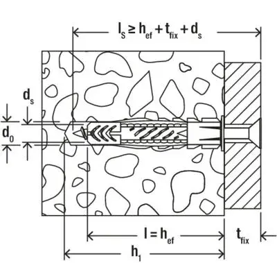 Fischer Kołek Uniwersalny UX 10x60 R z Kołnierzem (50 szt.) 77872
