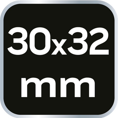 Klucz oczkowy odgięty 30 x 32 mm