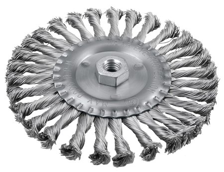 Szczotka druciana tarczowa 150 mm, drut skręcony, stalowy, M14
