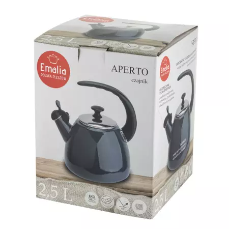 Czajnik emaliowany Florina Aperto zielono-szary 2,2 l