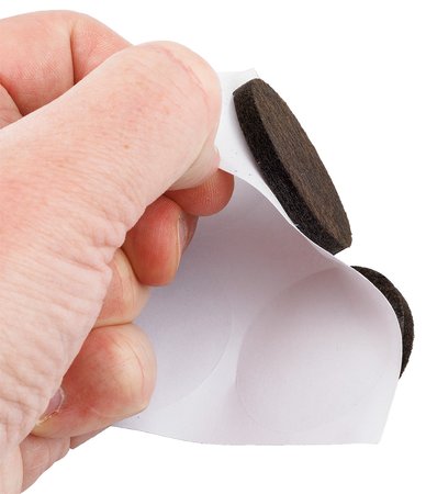 Podkładki filcowe okrągłe samoprzylepne, ciemnobrązowe 40mm, 4 szt.