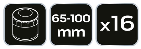 Klucze nasadowe do filtrów oleju - zestaw 16 szt.
