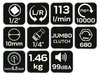 Klucz udarowy pneumatyczny, 1/2", 680 Nm (krótki)
