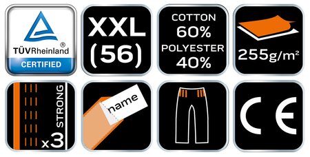 Ogrodniczki robocze CAMO olive, rozmiar XXL