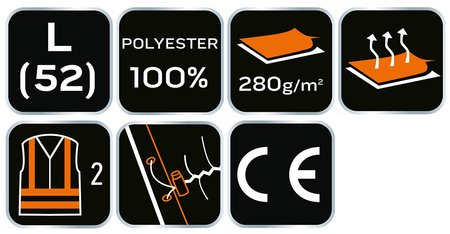 Bluza polarowa ostrzegawcza, pomarańczowa, rozmiar L