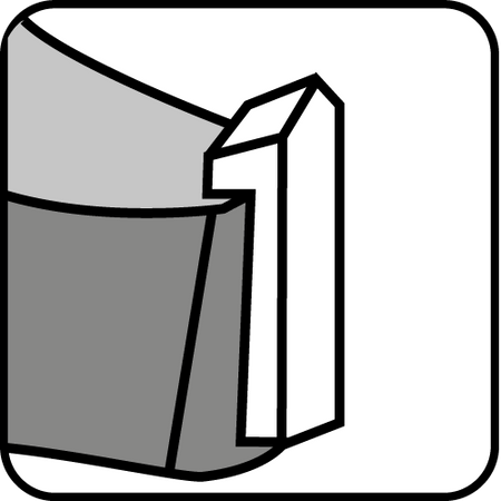 Frez do drewna prosty z łożyskiem, widiowy, 9.5 x 38 mm, trzpień 8 mm