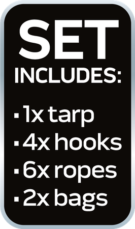 Tarp wodoodporny 360 x 290 cm 190T