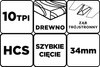 Brzeszczot do urządzenia wielofunkcyjnego, do cięcia wgłębnego, 10TPI, HCS, 34 mm