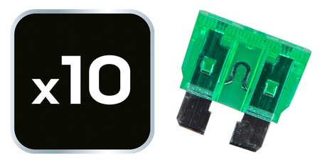 Zestaw bezpieczników samochodowych, 10 sztuk