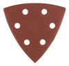 Papiery ścierne delta na rzep 93 x 93 mm, P80, 5 szt., z 6 otworami