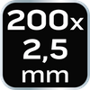 Opaski zaciskowe 2.5 x 200 mm, 100 szt., białe