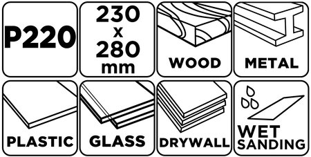 Papier ścierny wodny 230 x 280 mm, P220