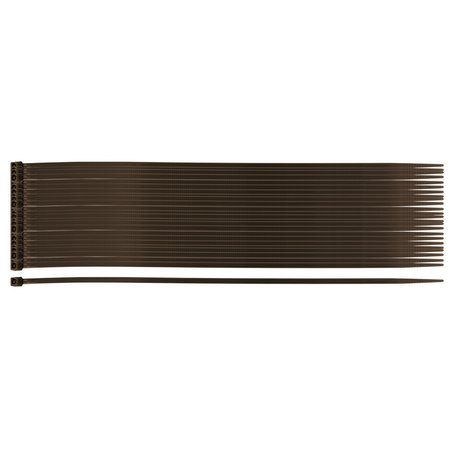 Opaski zaciskowe ogrodowe 2,5 x 200mm, 50 szt., brązowe