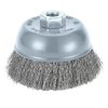 Szczotka druciana doczołowa 100 mm, drut karbowany stalowy, M14