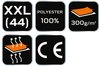 Bluza polarowa damska, czarna, rozmiar XXL