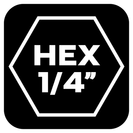 Zestaw wierteł gwintujących HSS TiN, M3 - M10, Hex, 6 szt.