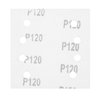 Papiery ścierne na rzep, kwadrat 113 x 113 mm, P120, 5 szt., z 8 otworami do 04-623
