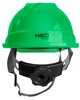Hełm przemysłowy z paskiem podbródkowym, zielony