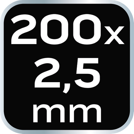 Opaski zaciskowe 2.5 x 200 mm, 100 szt., białe