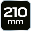 Sekator by-pass 210 mm, zakres do 20 mm, materiał: PP, uchwyt pokryty gumą TPR