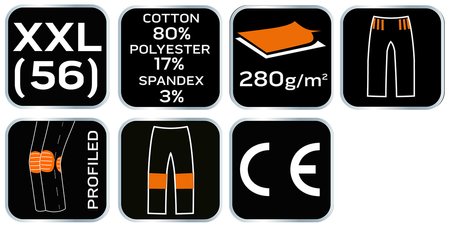 Spodnie robocze OUTDOOR, typu jogger, zielone, rozmiar XXL