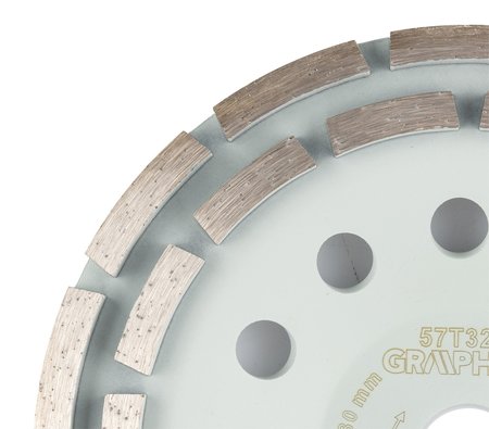 Tarcza diamentowa szlifierska, 2 segmenty, 180 x 22.2 mm, na sucho